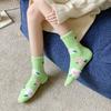 Plush Flower Pattern Socks Printing Sleeping Socks Warm Coral Velvet Socks  Women