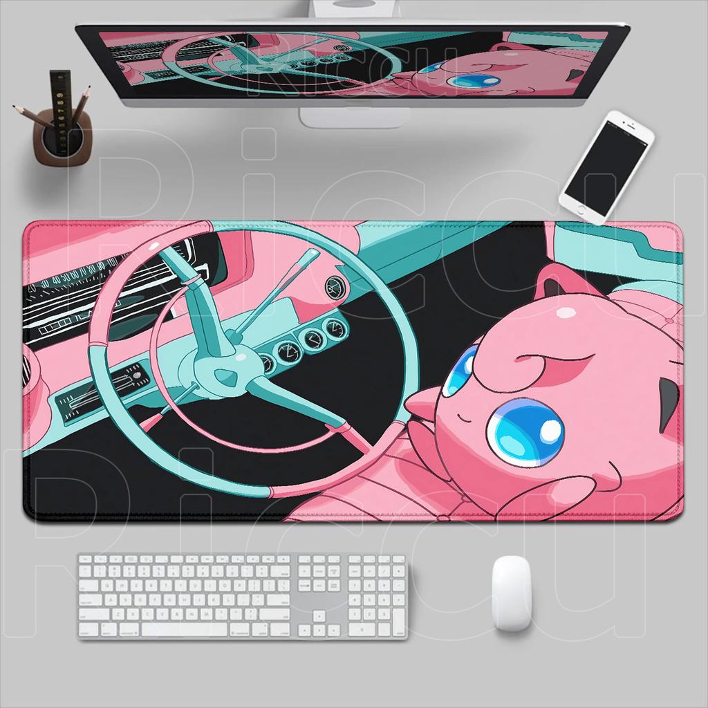 New Pink Cute Mouse Pad Pokemon Jigglypuff Mousepads Gaming Mousepad Large Keyboard Mat Desk Pad for Computer Laptop Mouse Pads