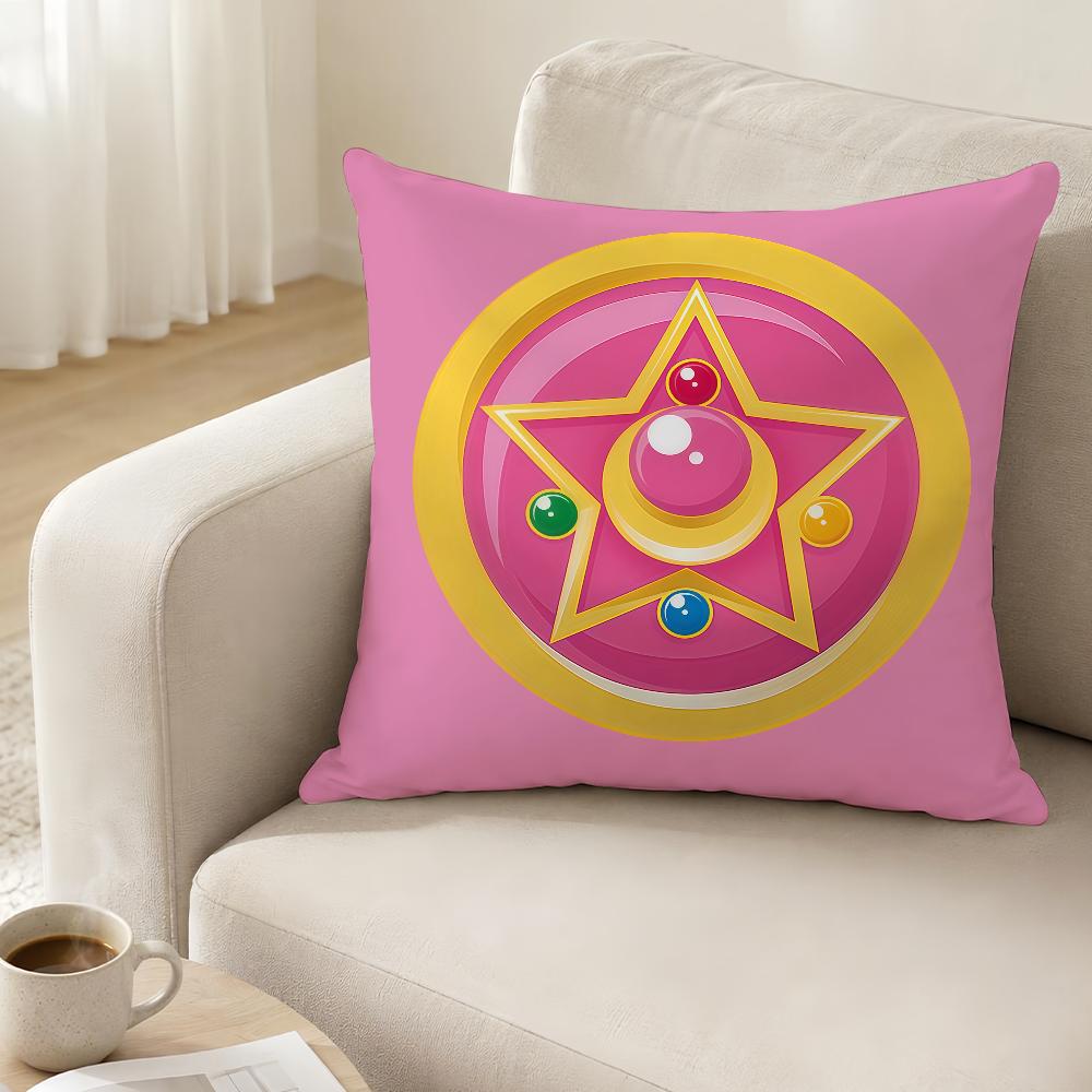 Comic Ssailor Mmoon Cushion Cover Antidustmite Sofa Cushion Decorative Office Cover Lounge Area Indoor Outdoor Use