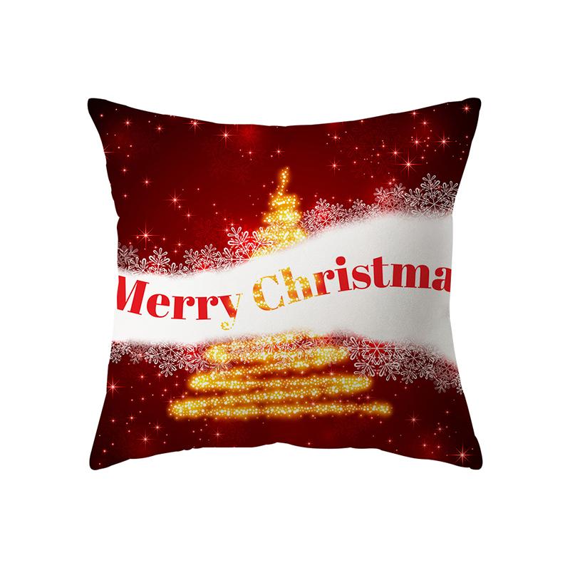 Christmas Tree Christmas Theme Decoration Printing Pattern Cushion Cover Home Living Room Sofa Decoration Pillow Pillow Cover