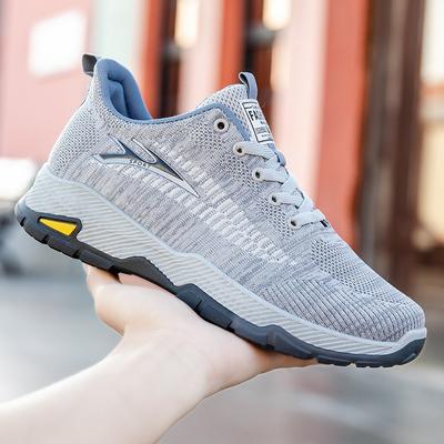 Herbst neue atmungsaktive Sport-Freizeitschuhe Flyknit Low-Top Bergsteigen Herrenschuhe Laufschuhe rutschfest, leicht und bequem