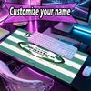 Custom Name Personalized Club Santos Laguna Pattern Mousepad, Laptop PC Desk Mat, Decorative Desk Mat for Home Keyboard Pad Gift