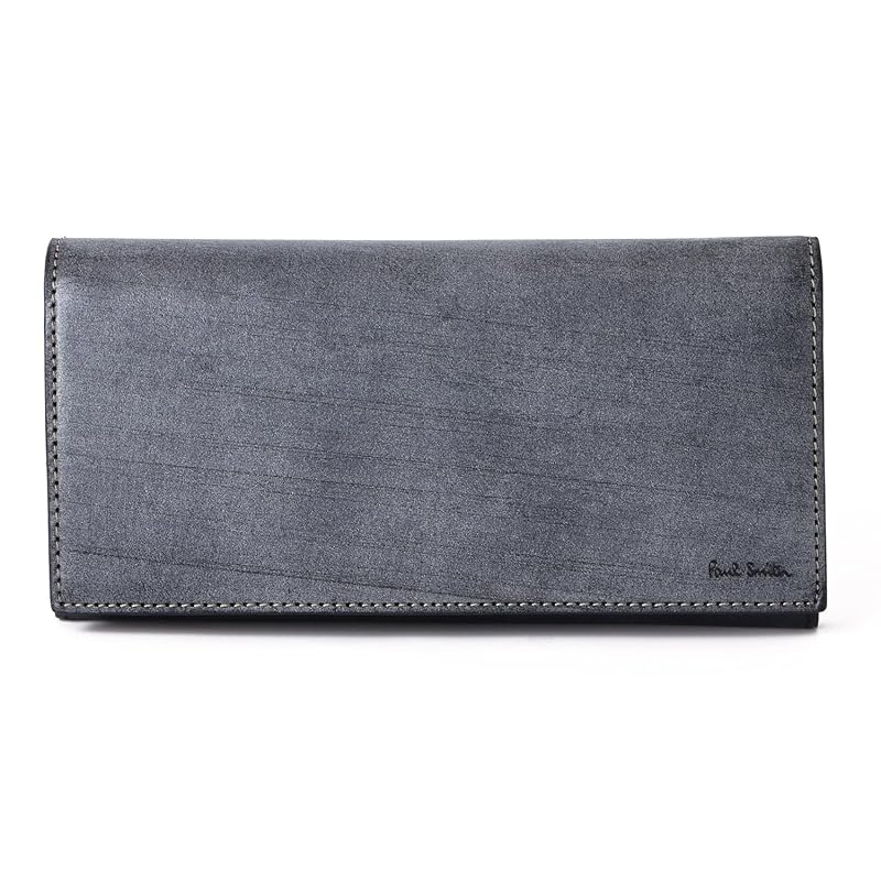 

[Paul Smith] Wrapped waxed leather long wallet Comes with original storage box and cleaning cloth 813062 P954 (01.Black, 01.No name engraving)