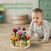Montessori Flower Garden Building Wooden Toys Flower Arrangement Game Creative Educational Toy for Kids 2-4 Years Old Girls Gift