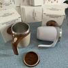 "Stainless Steel Magnetic Stirring Coffee Mug - Automatic, Rechargeable, & Convenient"