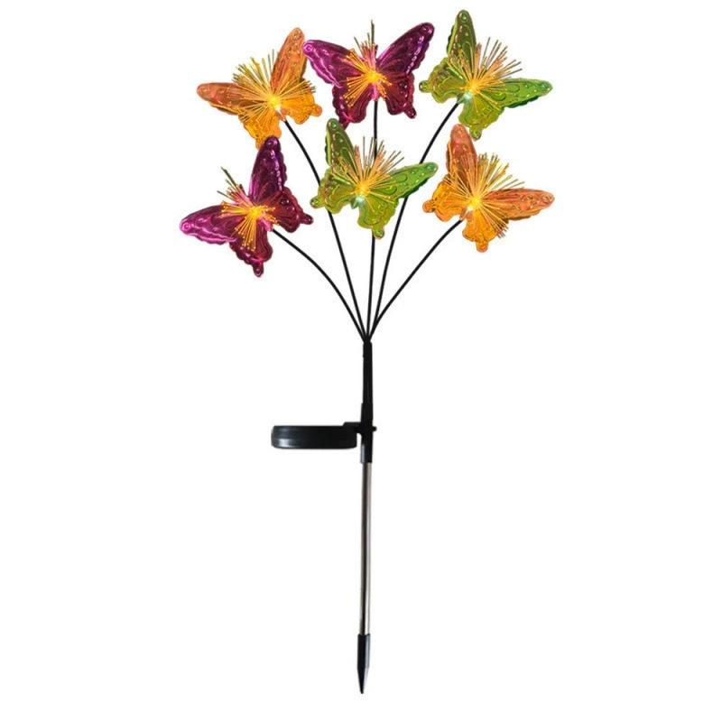 Waterproof Outdoor LED Fiber Optic Flower Lamp - Double-layer Lawn & Garden Decoration