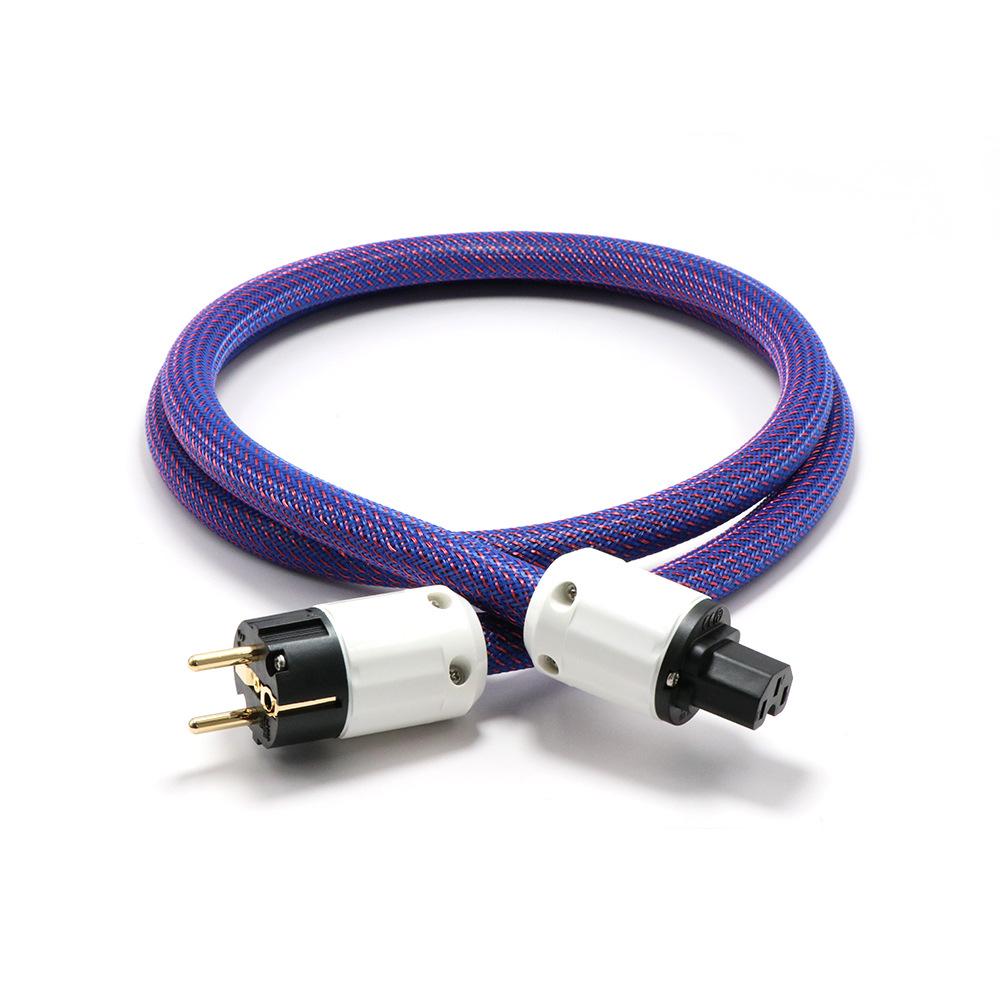 For HiFi Audio AC Audiophile Power Cable With EU Power Plug For tube amp CD HIFI 1M