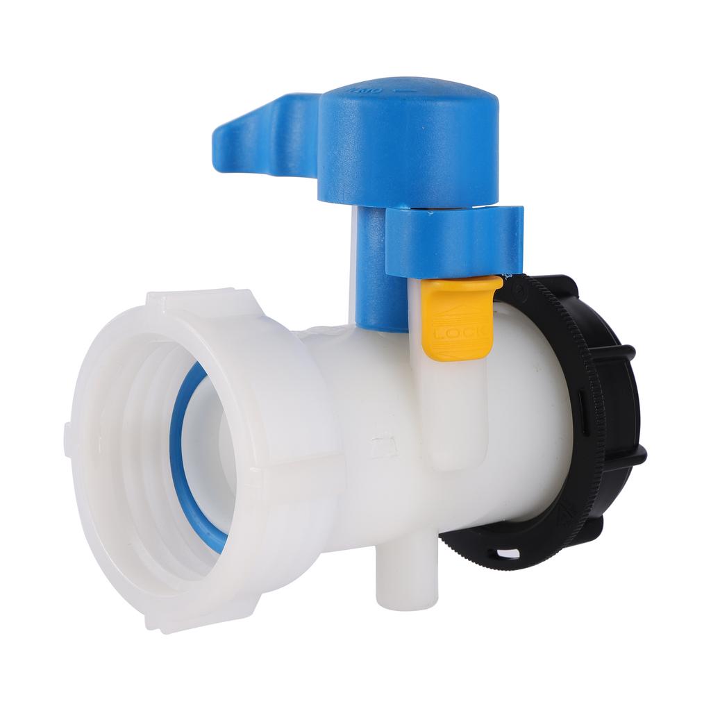 60/75/100mm Ton Bucket Butterfly Valve Faucet Garden Switch Valve Ibc Inner And Outer Coarse Thread Water Tank Adapter