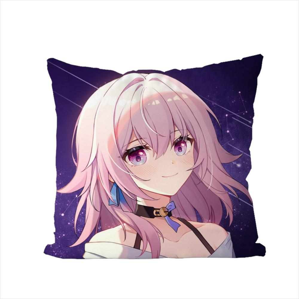 Honkai Star Rail Pillow Case For Car Sofa Decorative Home Doublesided Print Plush Square Throw Pillow Cushion Cover