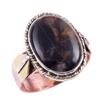 Natural Pietersite Gemstone Handmade 925 Sterling Silver Two Tone Ring S.10 N3h83
