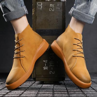 Luxury Brand Winter Fur Warm Chelsea Men Fashion Vintage Lace Up Ankle Boots Tendon Sole Wear Work Boots Outdoor Soft Sole Boots