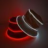 Unisex LED Világítós Hímzett Bucket Kalap Logóval és Egyszínű Lapos Tetővel