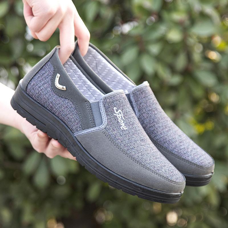 Stepping Shoes Soft Sole One Pedal Casual Shoes Breathable Lightweight Cloth Shoes Men