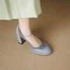 Fashion NEW Spring Women Pumps Patent Leather Shoes for Women Round Toe Chunky Heel Shoes Super High Heel Mary Janes Modern Shoes Women