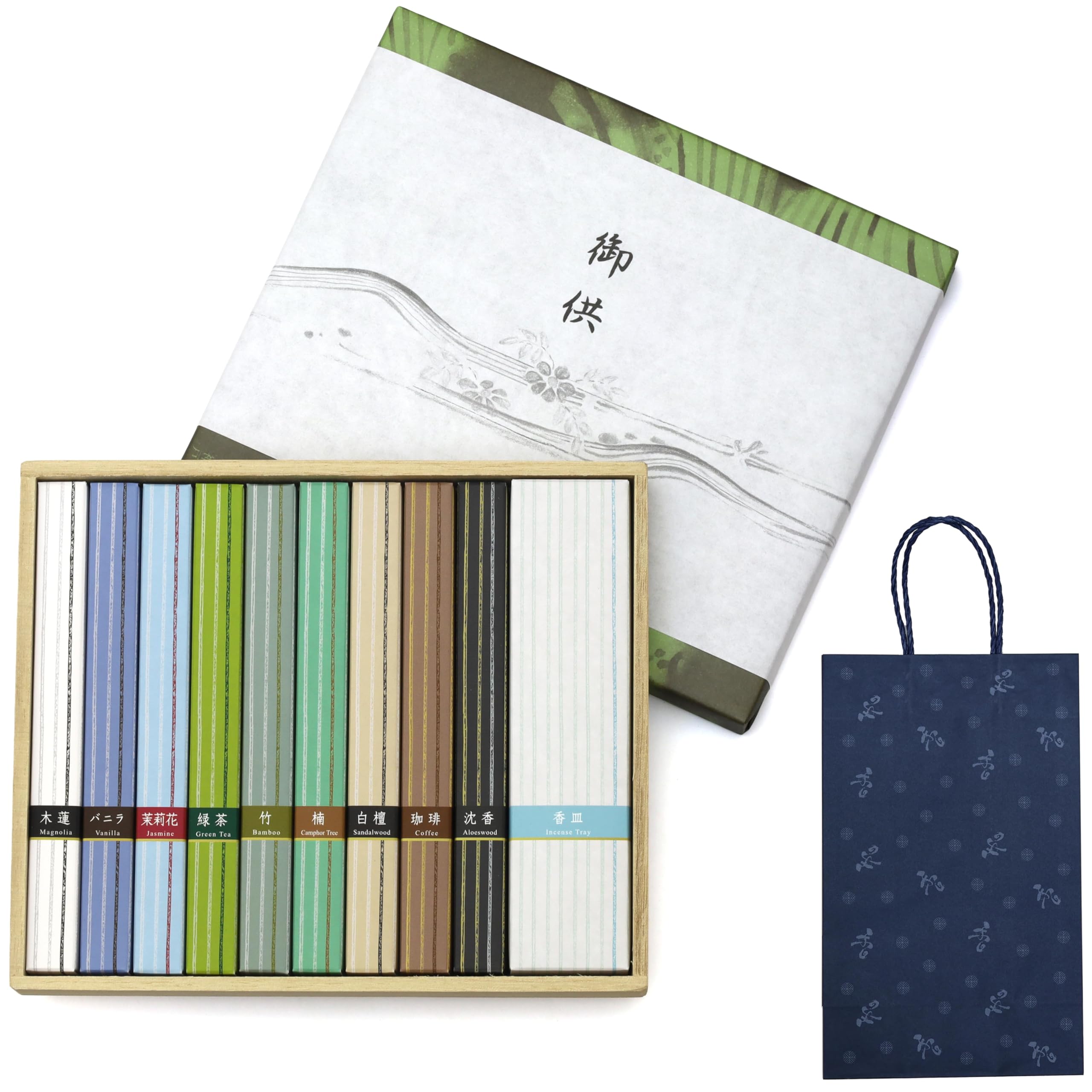 

Sympathy Incense Gift 9 with Outer Wrapping and Carry Made in Low Gift Perfect for Memorial First and 49th Day [Stone Garden, Types, Sandalwood, Bag]