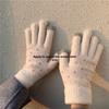 Adorable Knitted Wool Gloves with Touchscreen Functionality Warm Fleece-lined Cycling Gloves
