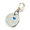 Altesse [N3257] - Silver Charm Pendant 'Je t'Aime Maman' Blue
