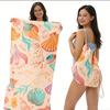 Individuell bedrucktes großes Sommer-Strandtuch Schnelltrocknend & Sandabweisend Mikrofaser Kapuzenpullover-Stil Recycelte Qualität Personalisierbares Handtuch