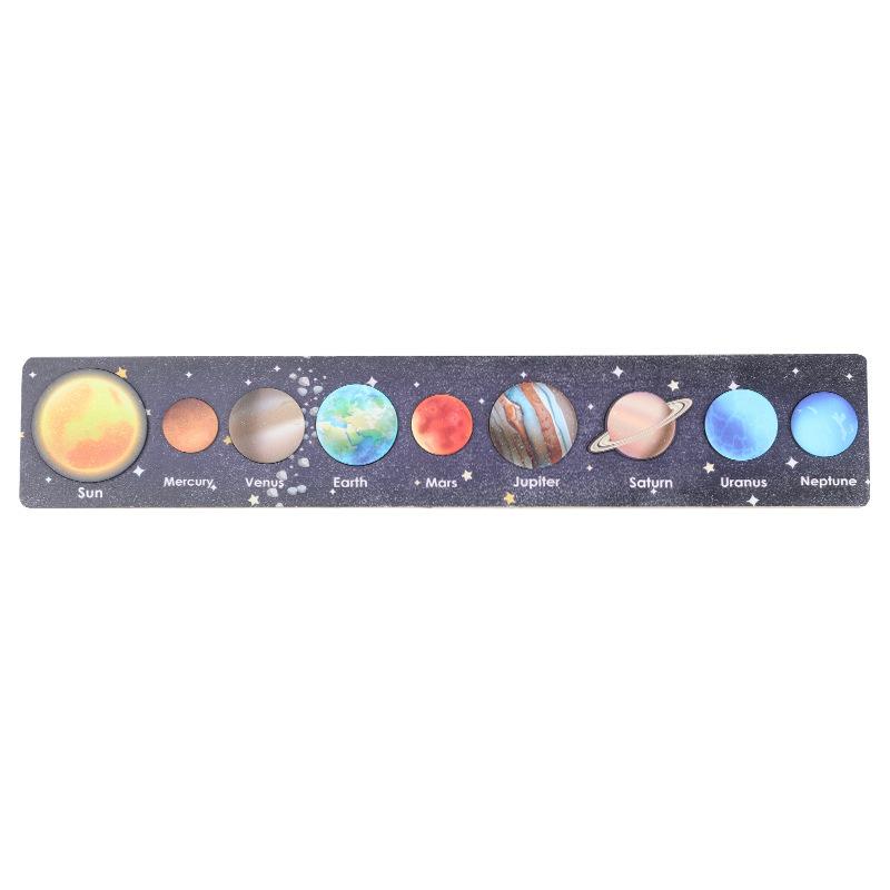 Wooden Cognitive Universe Solar System Eight Planets Puzzle Matching Board Children's Early Education Educational Toys