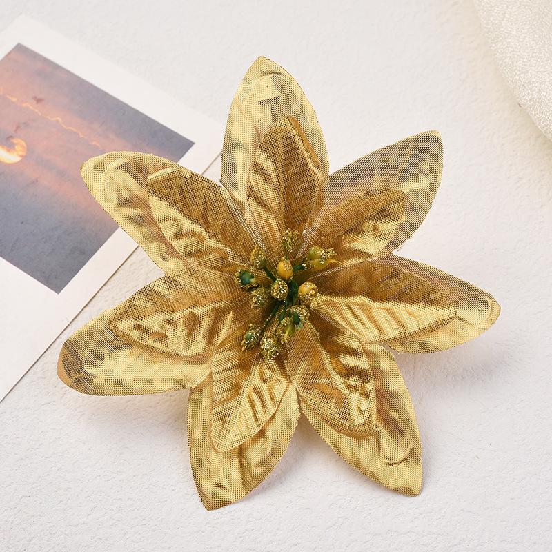 20PCS Plastic Simulation Christmas Flower Wedding Artificial Flowers Valentine's Day Decoration