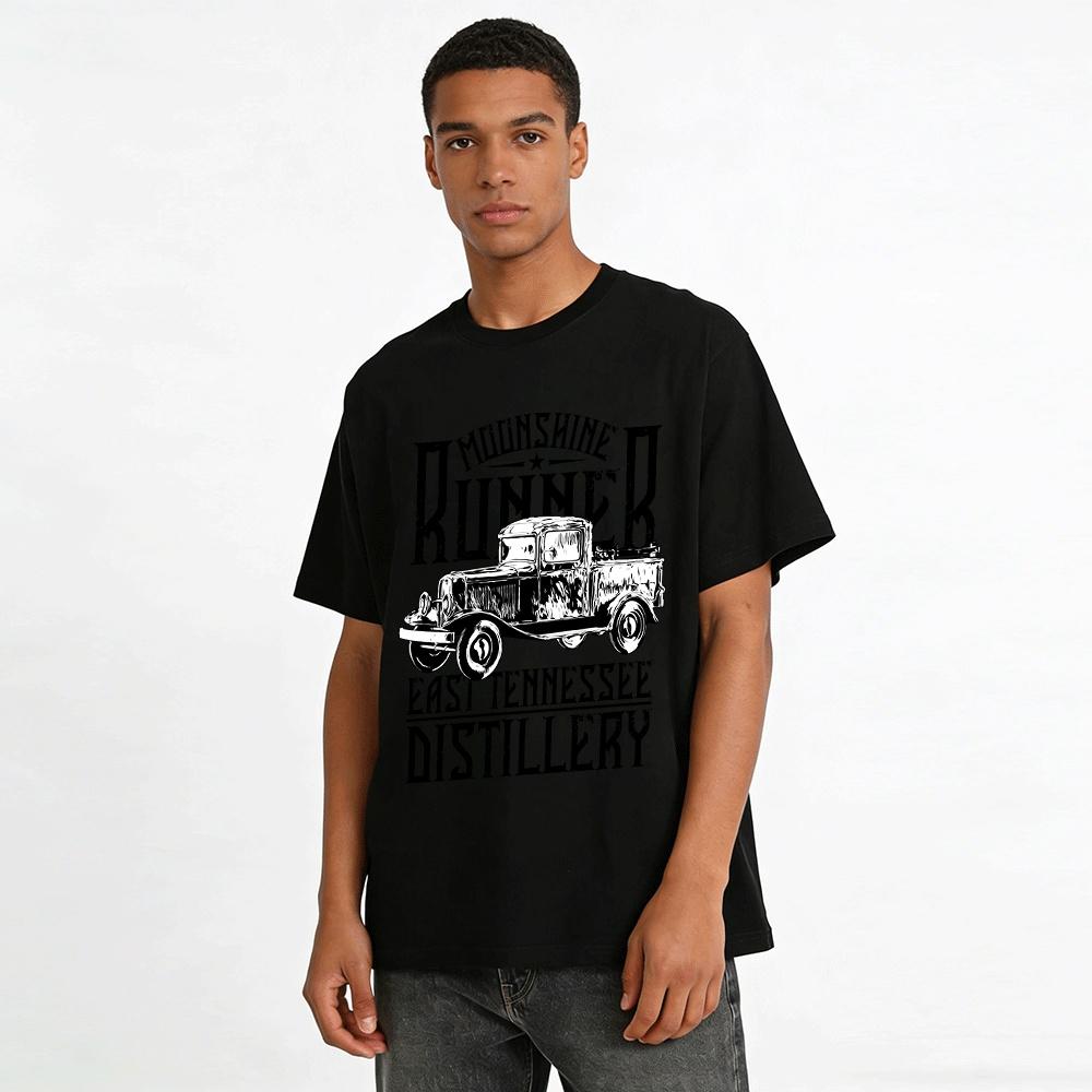 East Tennessee Moonshine Runner Vintage Truck Distillery Tee Pure Cotton T-shirt