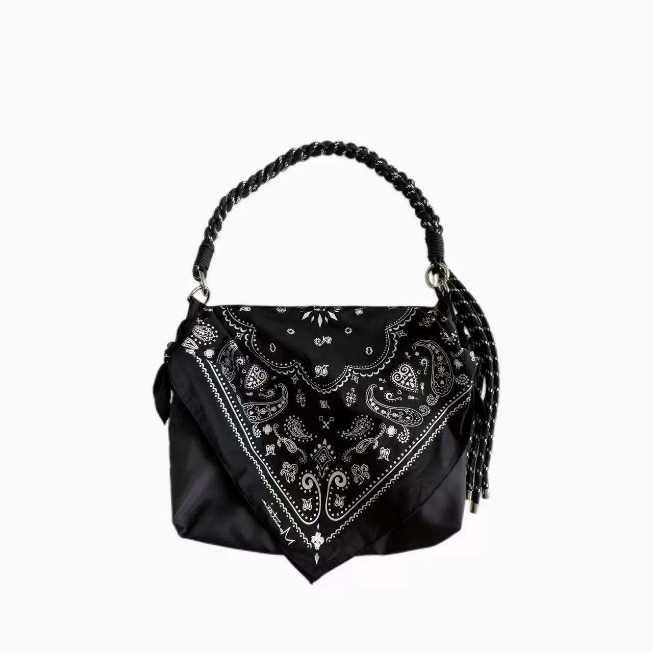 

Reba niche женская сумка звезда с тем же праздничным стилем вышитая кешью нейлоновая парусиновая сумка сумка-мессенджер женская универсальная 25*2*35cm чёрный