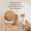 2-in-1 Cat Tower & Rolling Ball Toy - Durable Sisal Rope Scratcher with Scratching Post, Interactive Rolling Ball for Claw & Play Fun