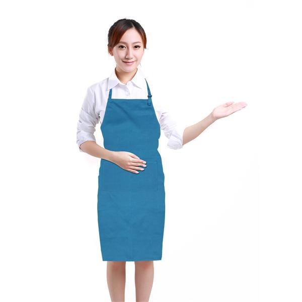Buy 2 Pockets Adjustable Neck Strap Bib Apron Restaurant and Home
