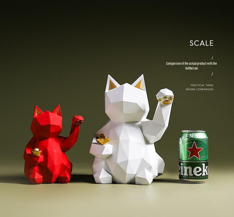 Fortune Cat Resin Craft for Home or Store Decoration