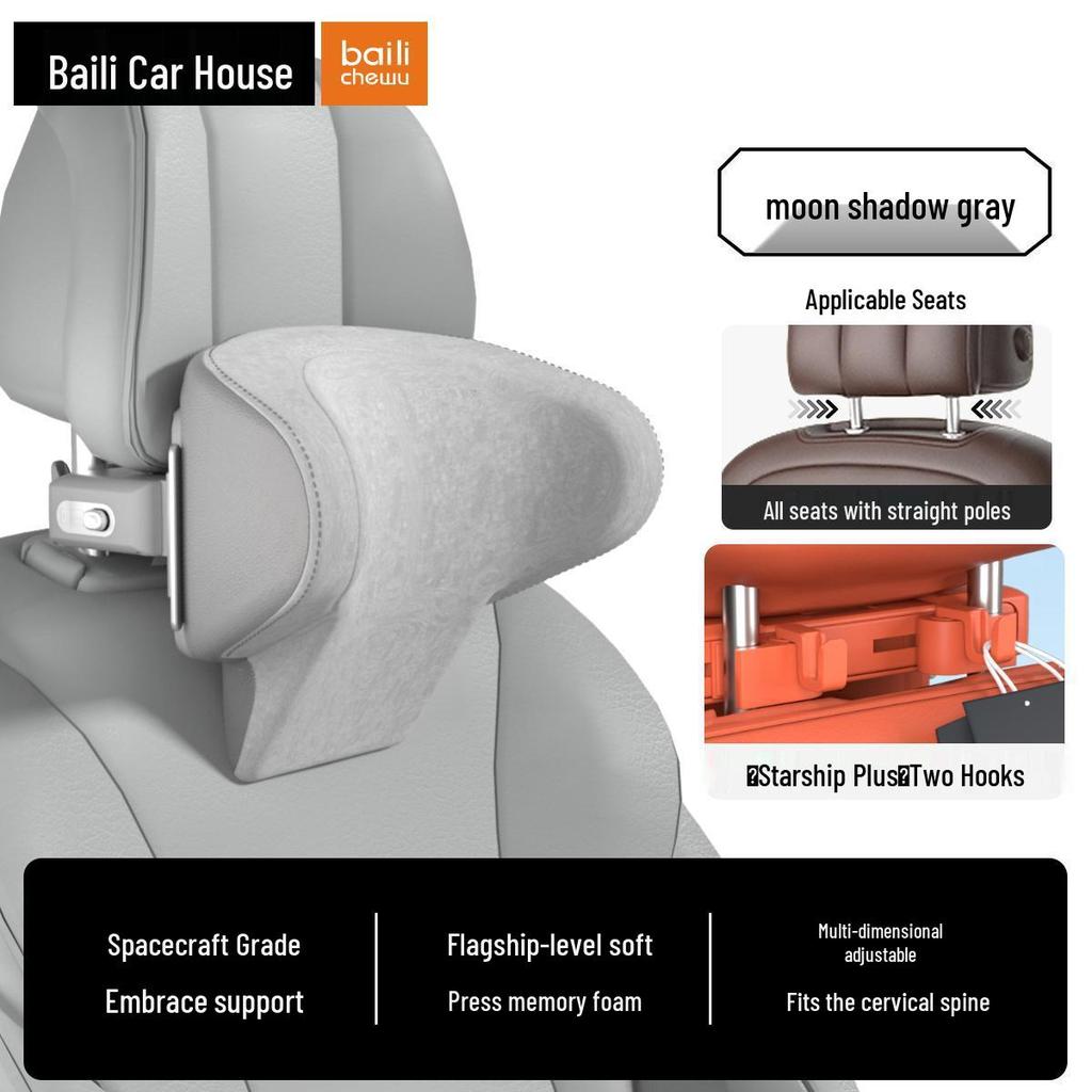 Starship Plus Adjustable Car Headrest by Baili is Perfect for AITO M5, M7, M8, M9 - Ideal for Neck Protection.