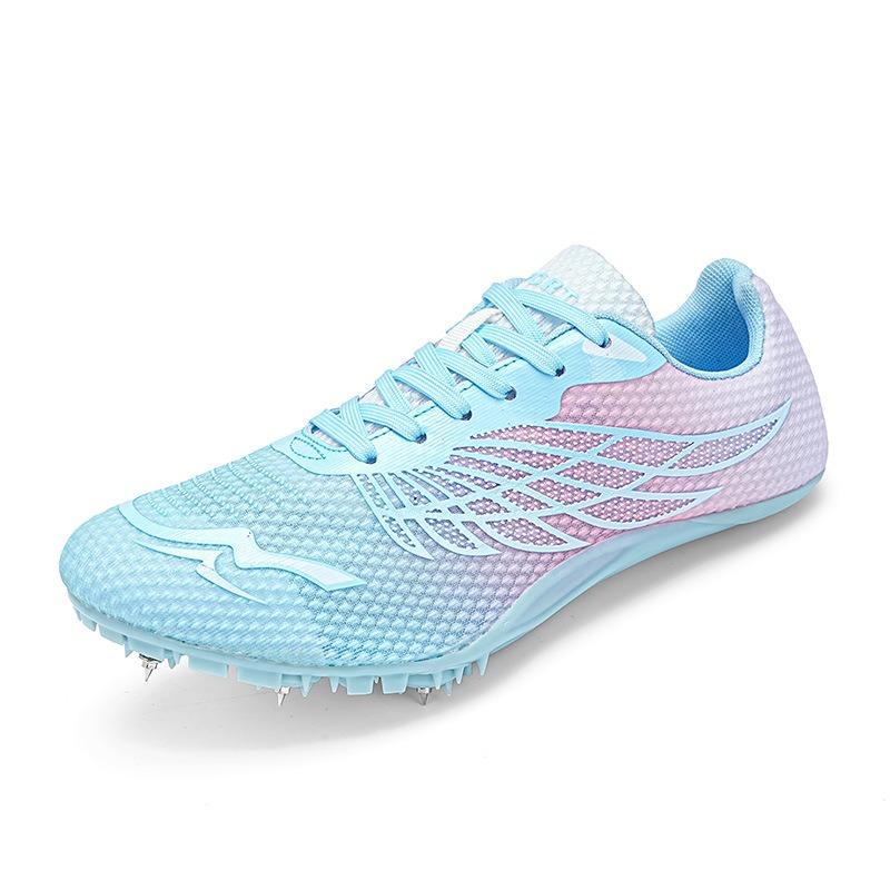 SDEQA Men Spike Shoes Breathable Track And Field Shoes Racing