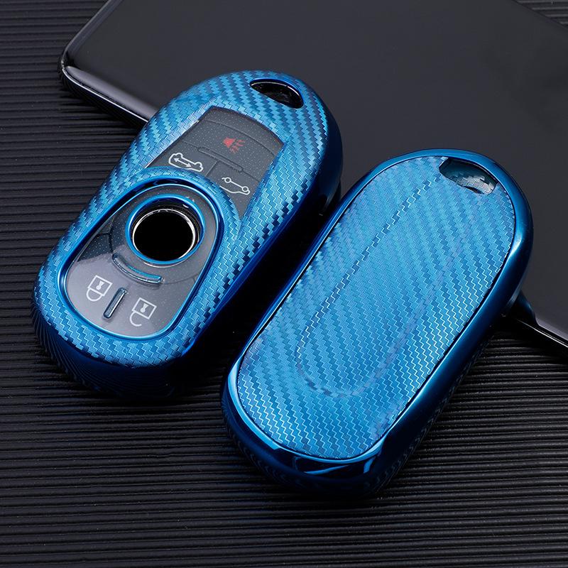 Carbon Fiber Pattern Protective Key Shell for Buick (4/5-Button) - Envision, Regal, Excelle, LaCrosse, GL6.