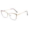 2026New unisex versatile glasses with metal frames, popular online, face-slimming decorative flat lenses, suitable for myopia, natural look