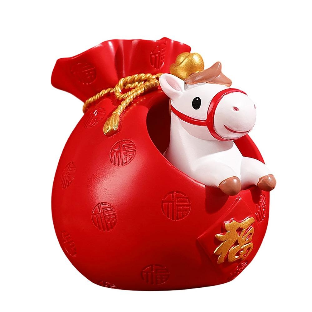 

Милые фигурки лошади по знаку зодиака, мешок удачи, фигурки лошади, украшение, новогодний подарок Style 3