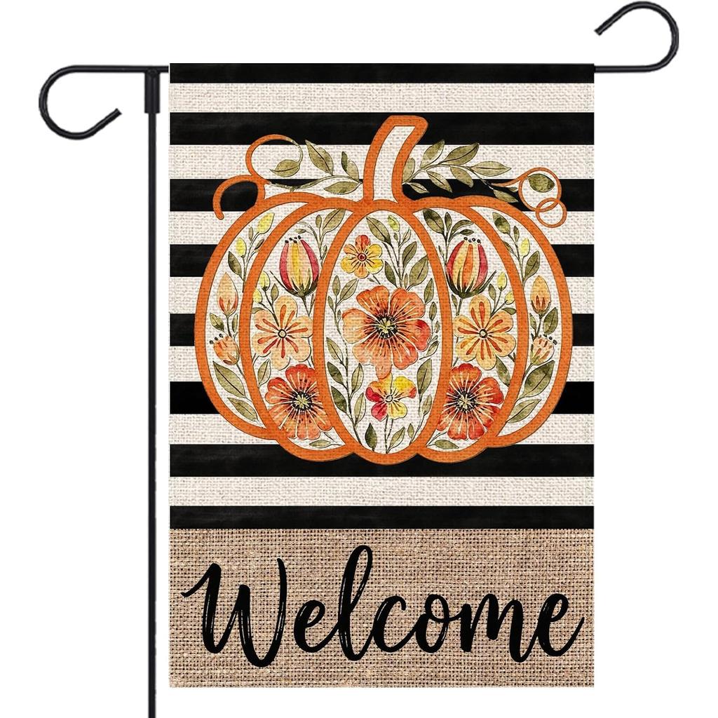 Fall Garden Flag Double Sided Outside Welcome Autumn Seasonal Holiday Yard Outdoor Decoration