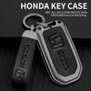 Zinc Alloy Leather Car Key Case Cover For Honda Civic Accord City Odyssey CR-V XR-V HR-V Vezel Jade Jazz Crider Auto Accessories