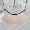 Sector Shower Mat Non Slip Bathtub Carpet for Bathroom Beige