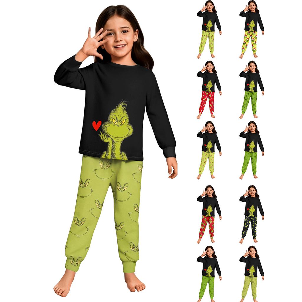 Children's Boys And Girls Thin Two-piece Long-sleeved Pants Two-piece
