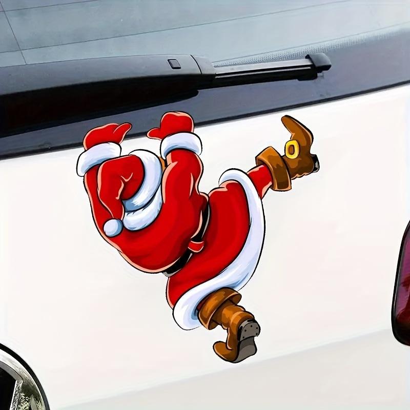 NEW Christmas Fun Bathroom Toilet Decoration Self Adhesive Wall Stickers Car Creative Decoration Santa Claus Stickers Wholesale