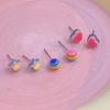 Playful Rainbow Ear Jewelry Studs Earrings Ear Studs 925 Silver Material Ear Pins Perfect Jewelry Gift for Woman Girls