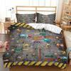 Toy Car Construction Vehicle Excavator Boy Duvet Cover Set For Kids Single Aldult My World Bed Linen 2 People Bedroom Set Cover