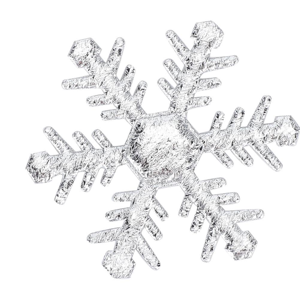 1 Pack Snowflakes Decoration NonWoven Fabric Christmas Decor Snow Sequins Silver 6cm