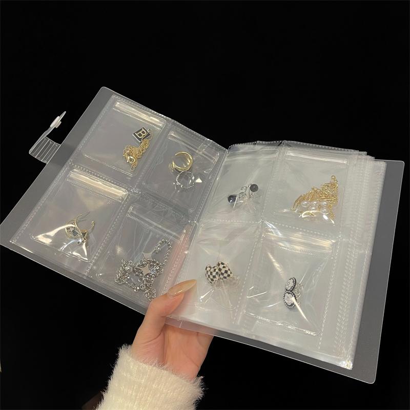 160 Grid Transparent Jewelry Organizer Storage Albums Bag Anti-oxidation Necklace Rings boxes Portable Earring Display Holder