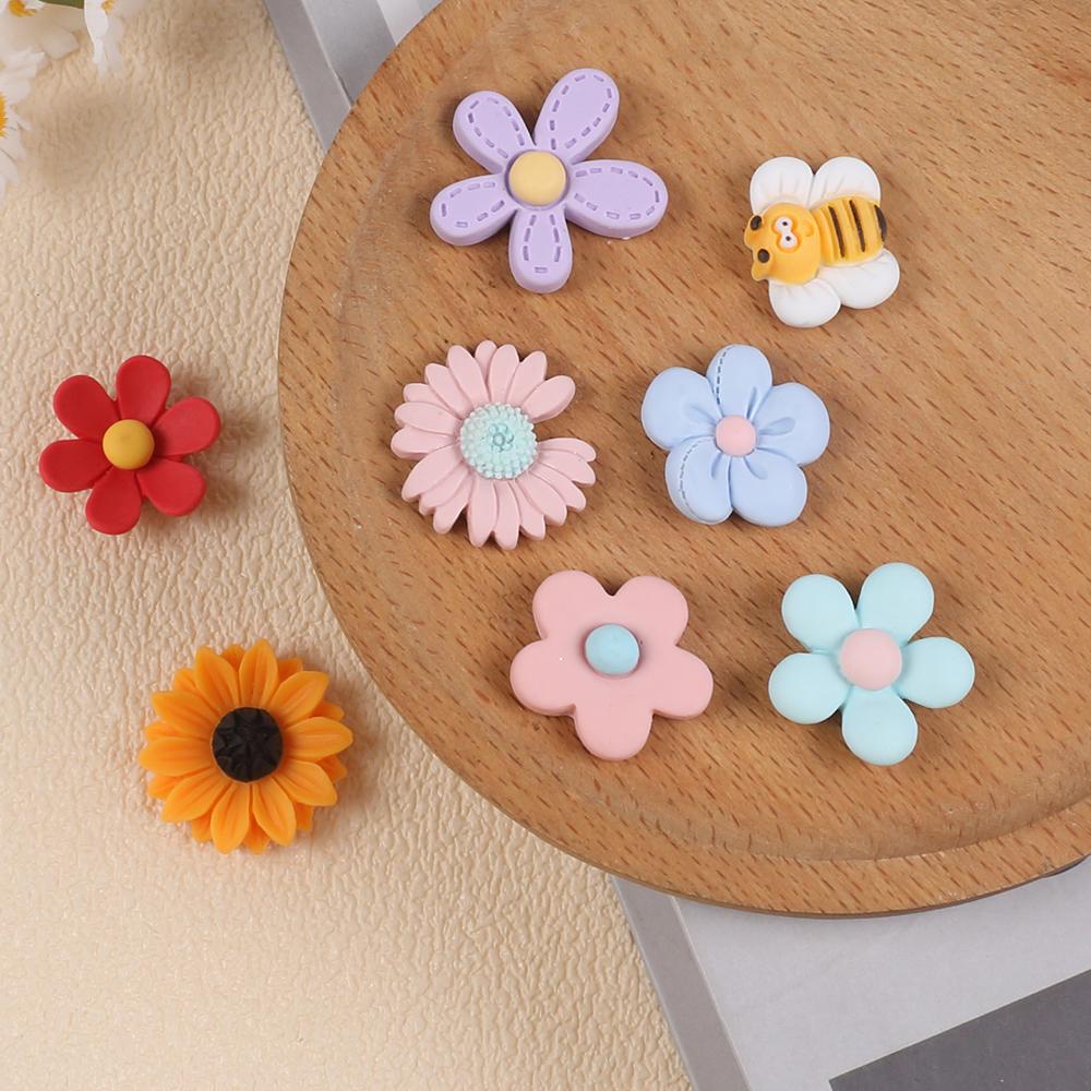8Pcs Cartoon Flower Fridge Magnets Decorative Magnets for Dishwasher Whiteboard Storage Kitchen Home Decoration