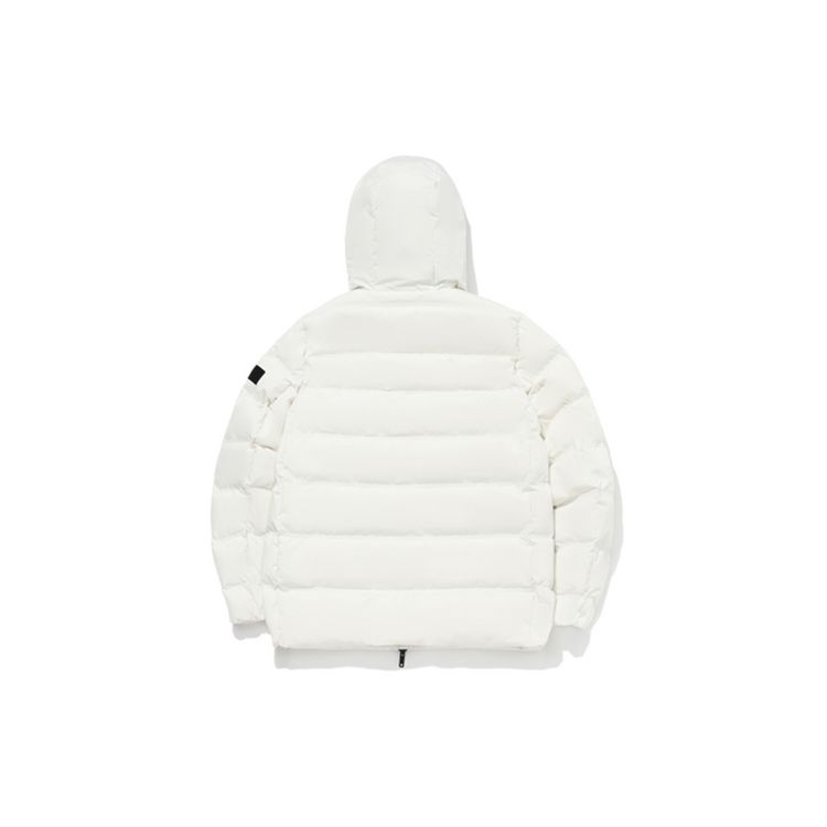 Li Ning Training Series Short Hooded Warm Down Jacket Men Outerwear Feather-White AYMQ245-2