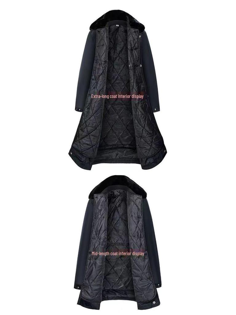 Men's Thickened Cold-Proof Cotton-Padded Military Overcoat – Mid-Length, Multifunctional Workwear Jacket for Labor Protection