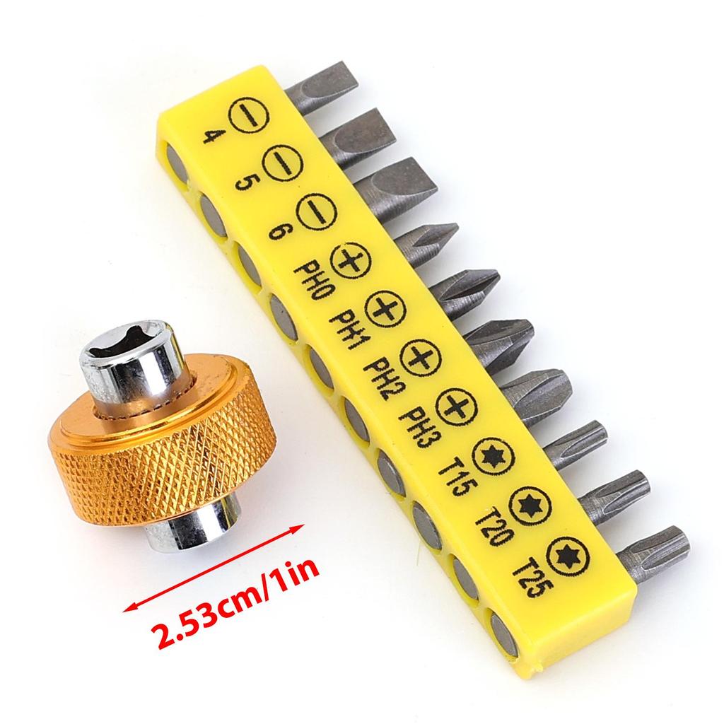Portable Magnetic Drive Short Screwdriver Multifunctional Clamps Mini Double Head Socket Wrench Aluminum Alloy Repair Parts