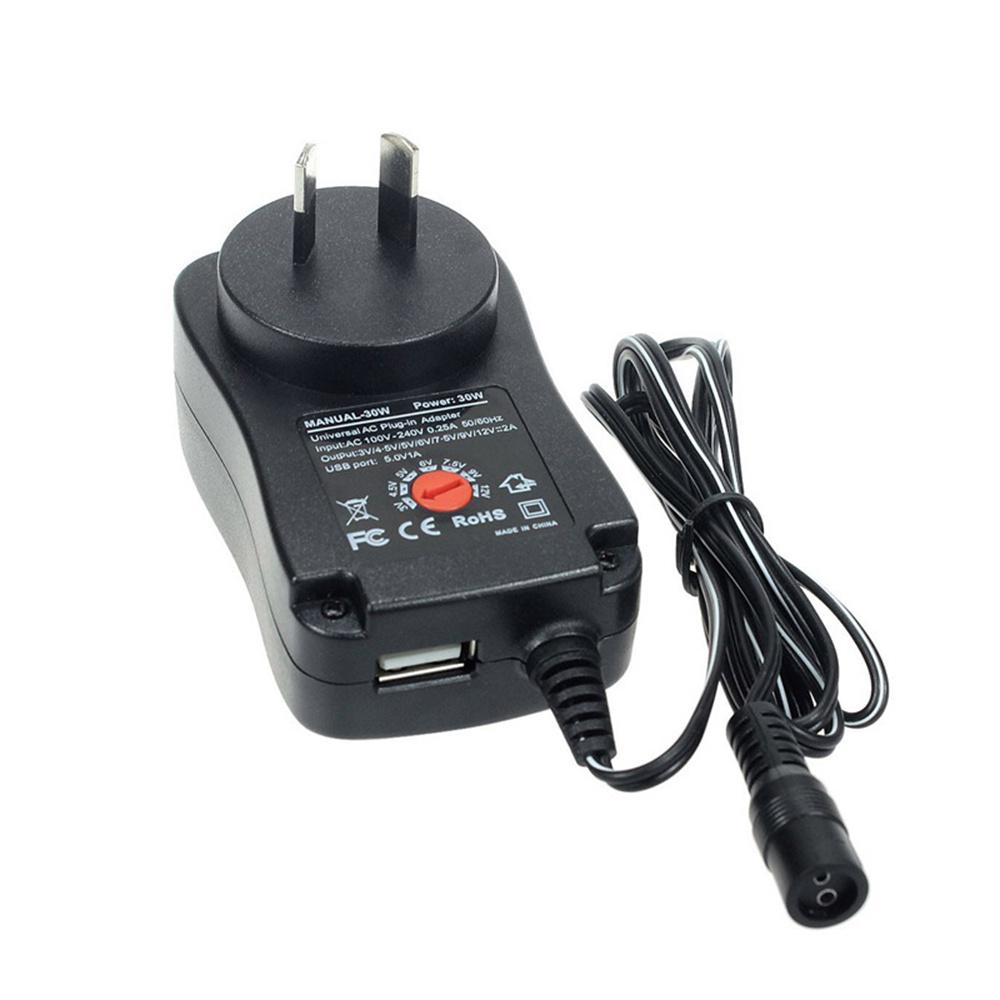 

3V-12V 30W Adjustable Power Supply Adapter +6 Tips Output DC Plug