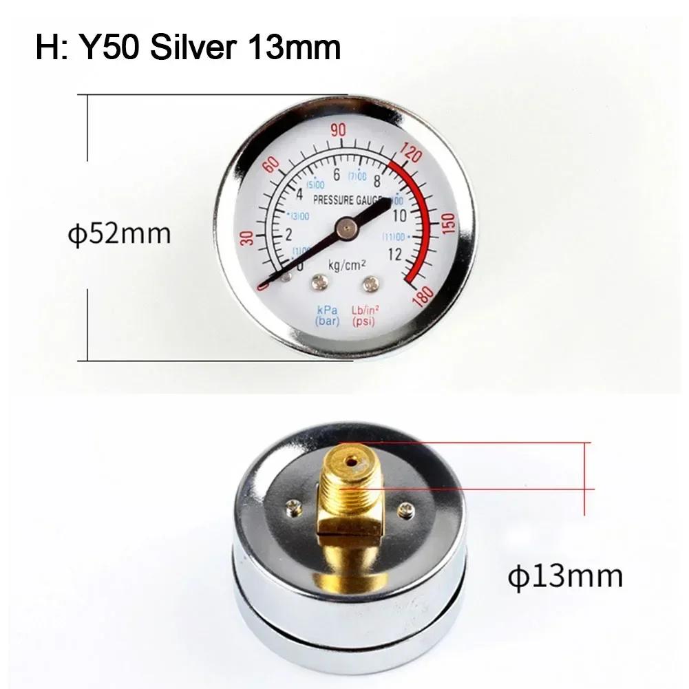 Y40 Y50 0-180PSI Gas Water Fuel Liquids Meter Pressure Gauge For Air Compressor