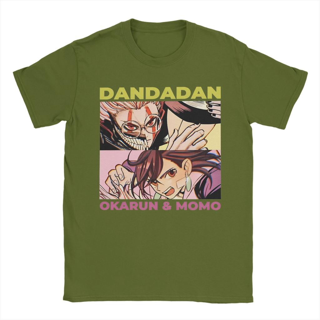 Dandadan Momo Okarun Anime T-Shirt Unisex 100%Cotton Tops Shirts Aesthetic  Round Neck Short Sleeve